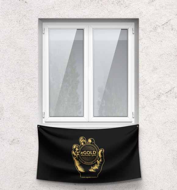 Флаг с изображением HandGold eGOLD цвета Белый