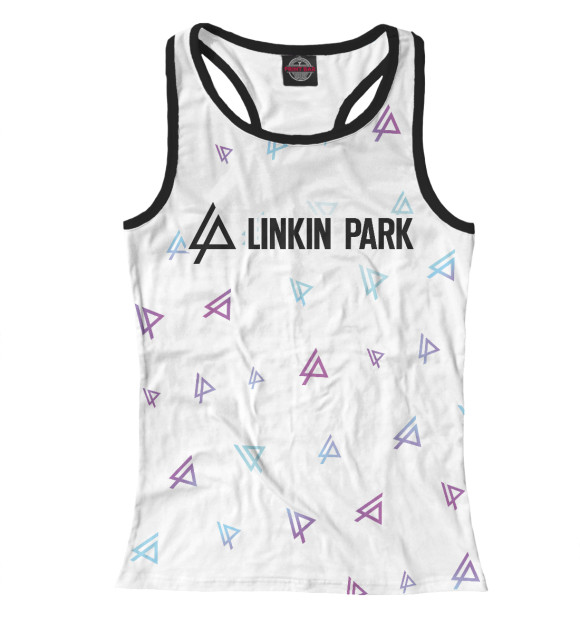 Женская майка-борцовка с изображением Linkin Park / Линкин Парк цвета Белый