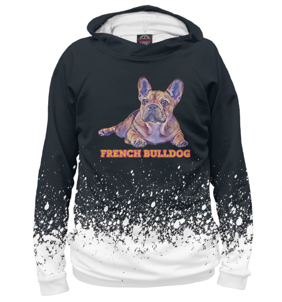 Женское худи с изображением French Bulldog Lover цвета Белый