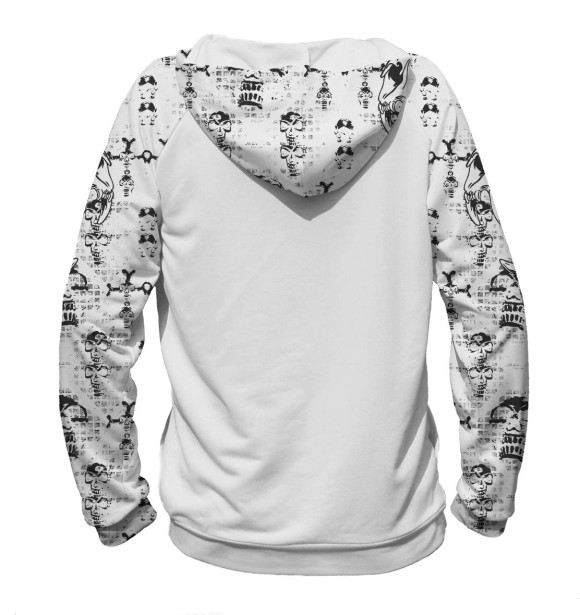 Мужское худи с изображением Тигр на белом фоне цвета Белый