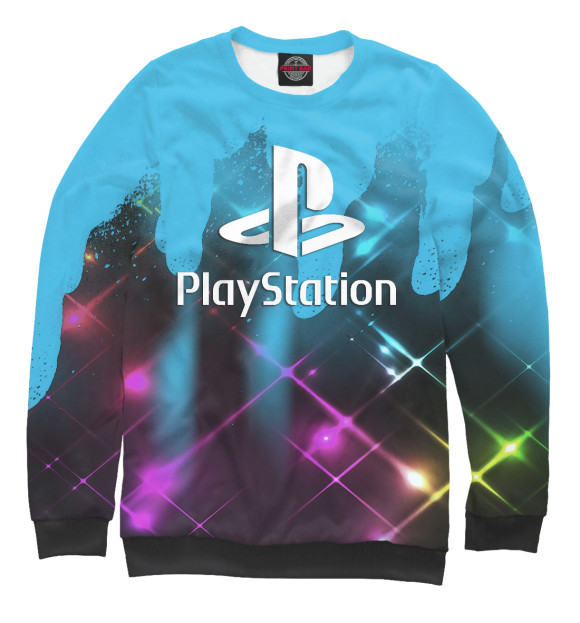 Свитшот для девочек с изображением Playstation цвета Белый