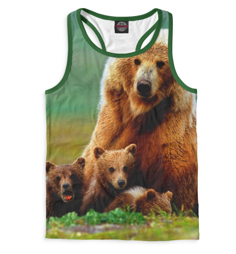 

Майки борцовки Print Bar, Белый, Медведица и медвежата