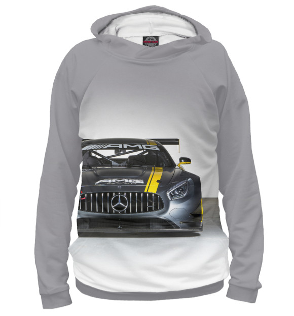Худи для мальчика с изображением AMG Motorsport цвета Белый