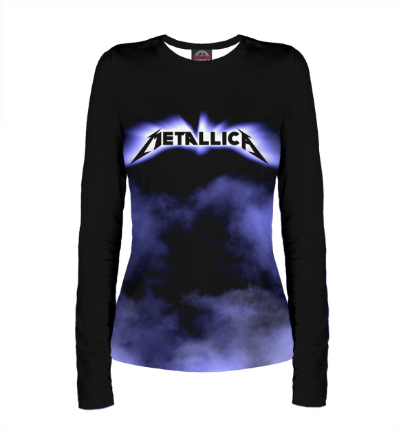 Женский лонгслив с изображением Metallica цвета Белый