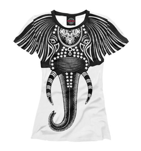 

Футболки Print Bar, Белый, Слон-тотем