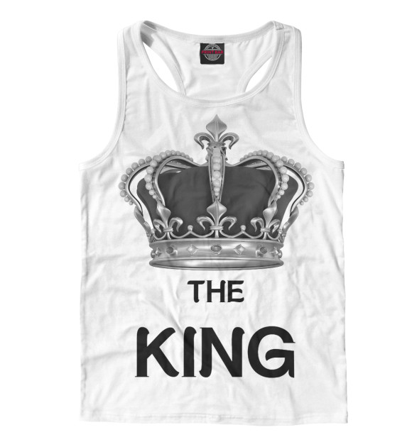 Мужская майка-борцовка с изображением Парные KING & Queen цвета Белый