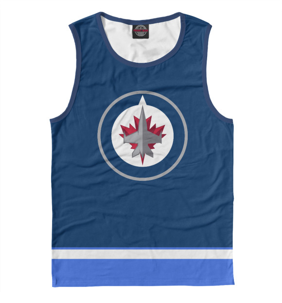 Майка для мальчика с изображением Виннипег Джетс (форма) цвета Белый