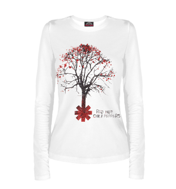 Женский лонгслив с изображением RHCP цвета Белый