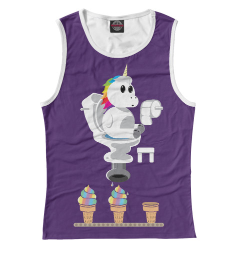 

Майки Print Bar, Белый, Единорог