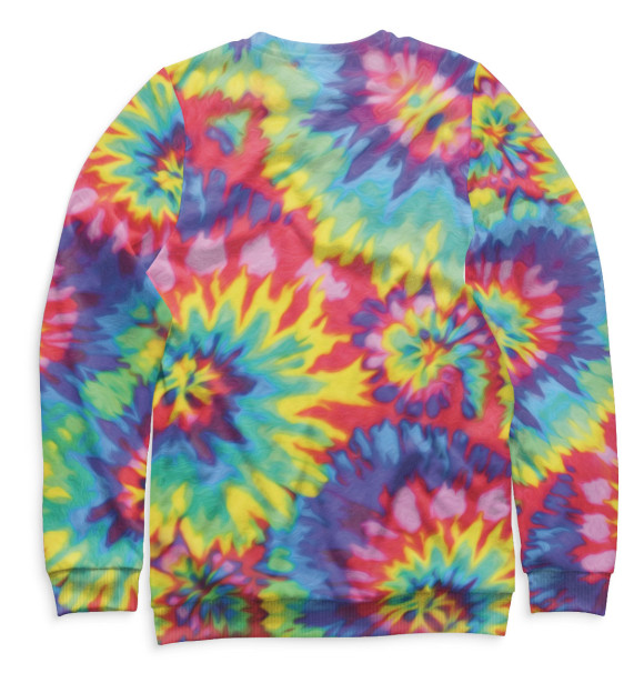 Женский свитшот с изображением Tie-dye цвета Белый