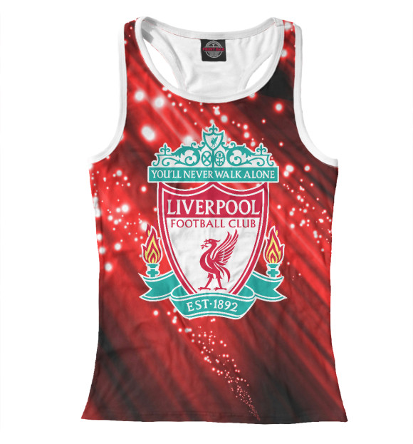 Женская майка-борцовка с изображением Liverpool Abstract цвета Белый