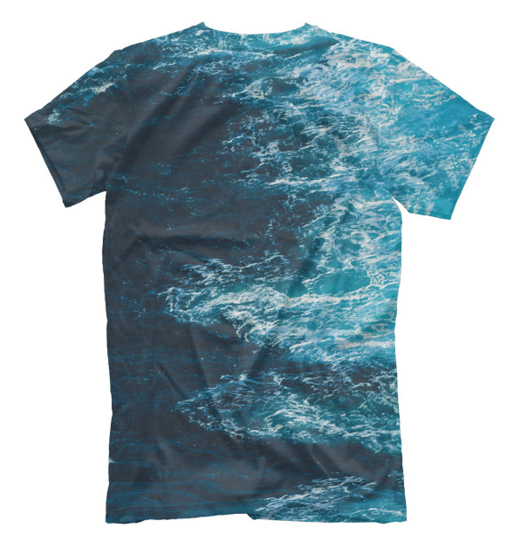 Мужская футболка с изображением Sea цвета Белый