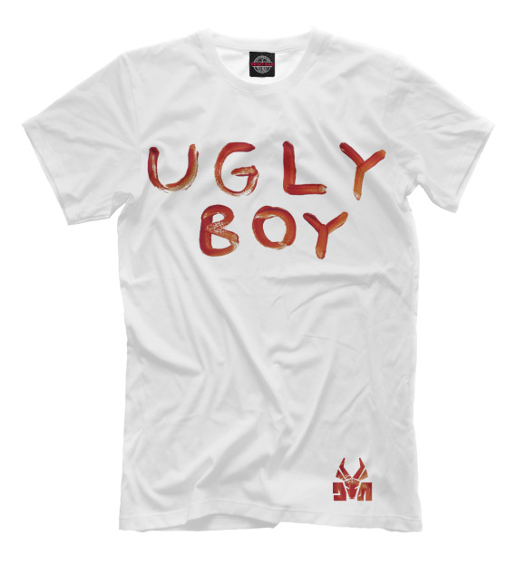 Мужская футболка с изображением Ugly Boy цвета Молочно-белый
