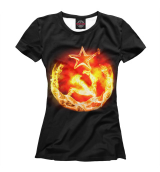 Женская футболка Огненный СССР