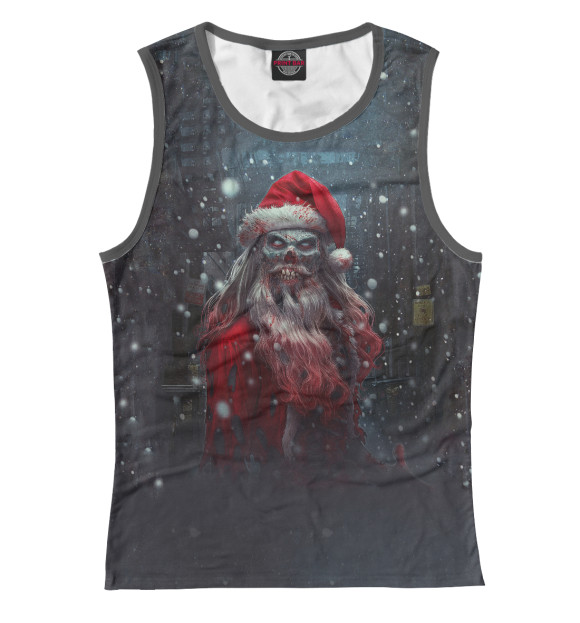 Майка для девочки с изображением Zombie Santa цвета Белый