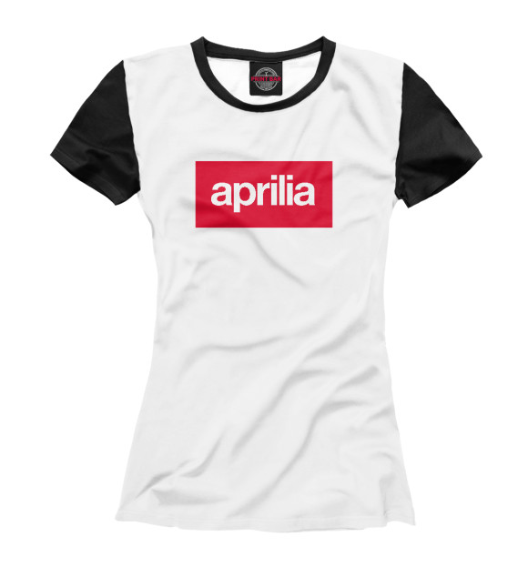 Футболка для девочек с изображением Aprilia цвета Белый
