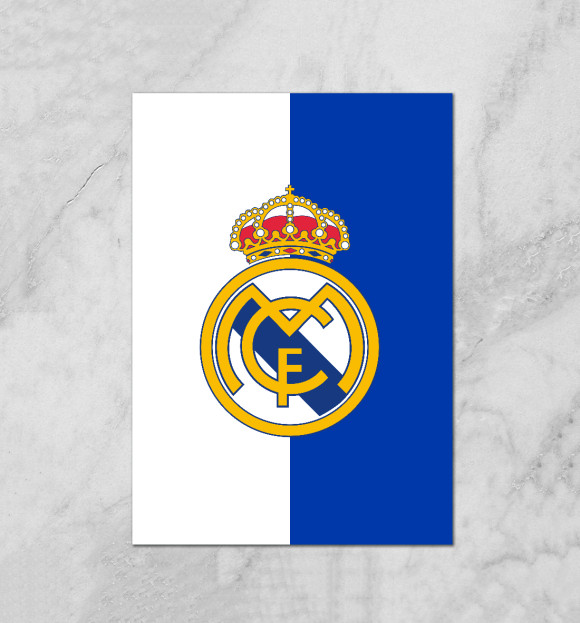 Плакат с изображением Real Madrid цвета Белый