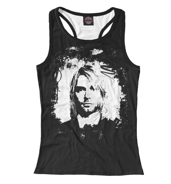 Женская майка-борцовка с изображением Курт Кобейн цвета Белый
