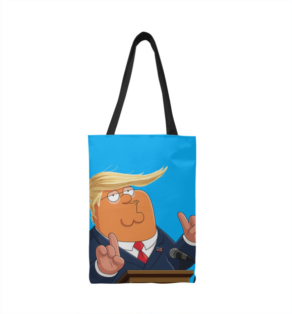 Сумка-шоппер с изображением Питер Гриффин Трамп цвета 