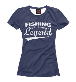 Женская футболка Fishing legend