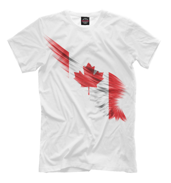 Мужская футболка с изображением Свободная Канада цвета Молочно-белый