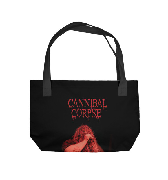 Пляжная сумка с изображением George Fisher (Cannibal Corpse) цвета 
