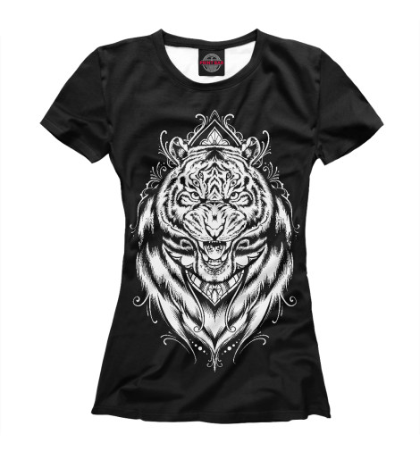 

Футболки Print Bar, Белый, Тигр