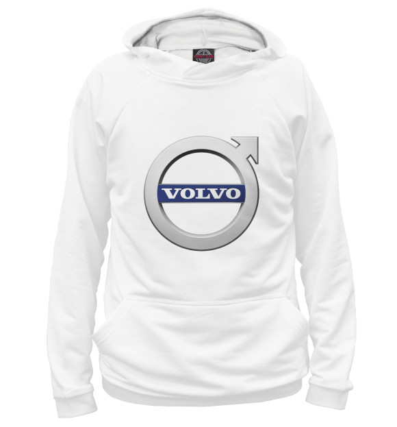 Женское худи с изображением Volvo цвета Белый