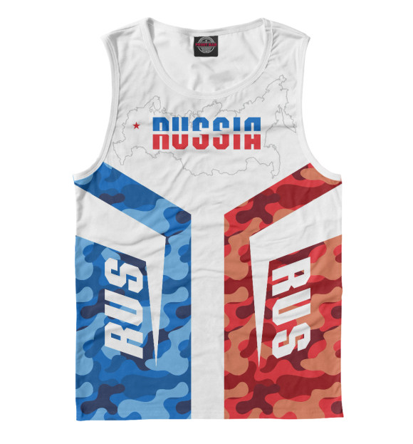 Майка для мальчика с изображением Символика РФ цвета Белый