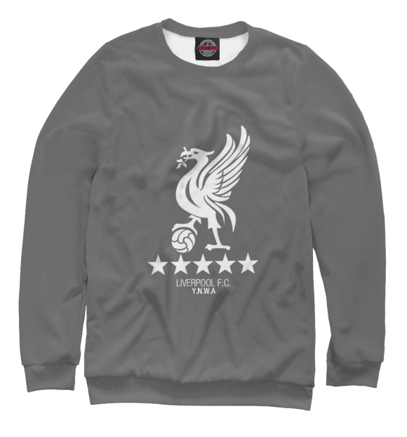 Свитшот для девочек с изображением FC Liverpool цвета Белый