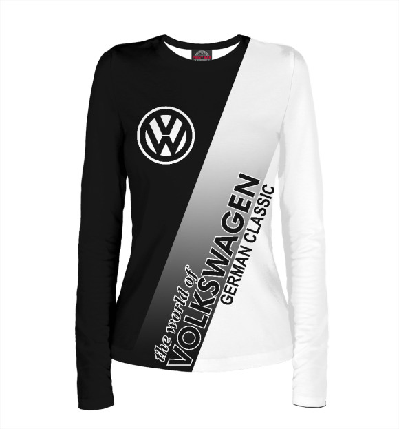 Женский лонгслив с изображением Volkswagen цвета Белый