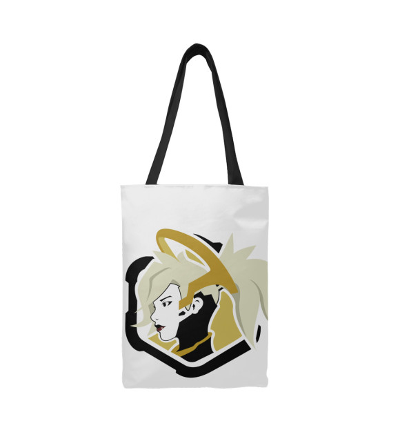 Сумка-шоппер с изображением Overwatch Mercy spray цвета 