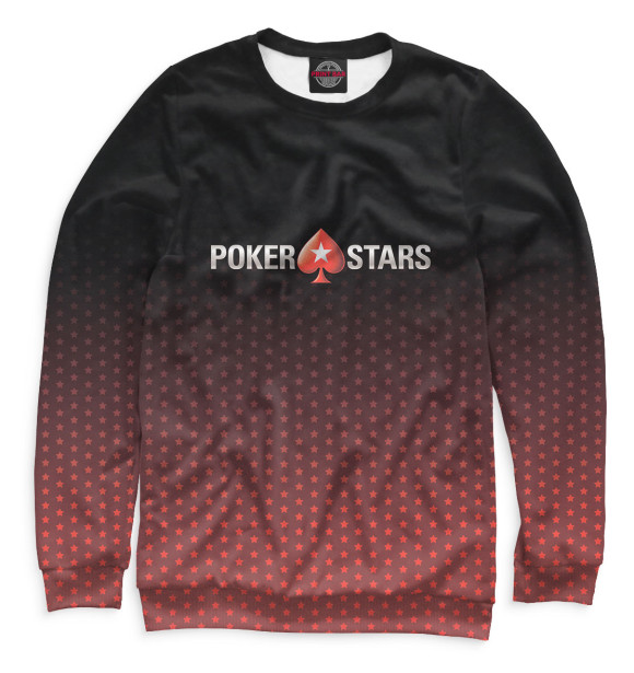 Свитшот для мальчиков с изображением Pokerstars цвета Белый