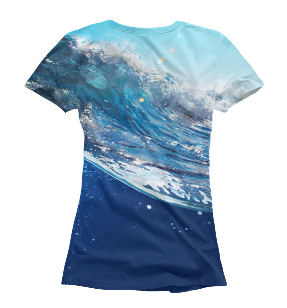 Женская футболка с изображением Стихия воды цвета Белый
