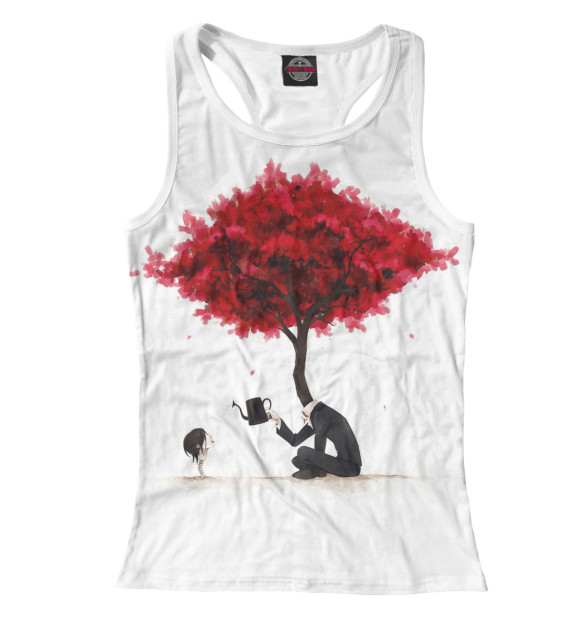 Женская майка-борцовка с изображением Psychedelic цвета Белый