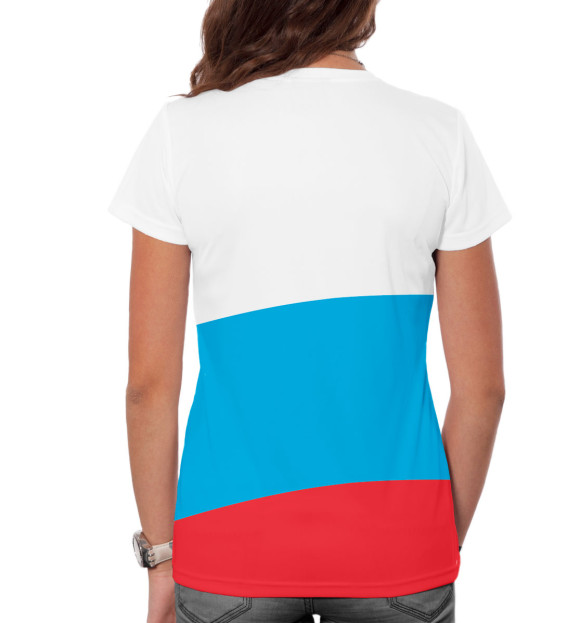 Женская футболка с изображением Медведь-боксер цвета Белый