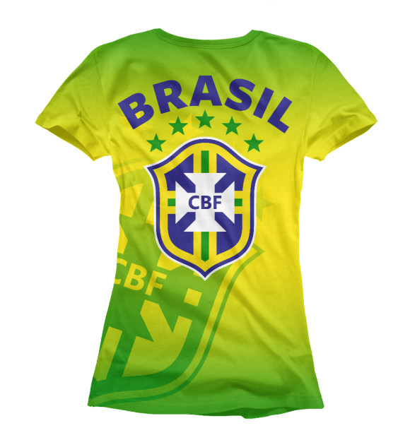 Футболка для девочек с изображением Бразилия цвета Белый