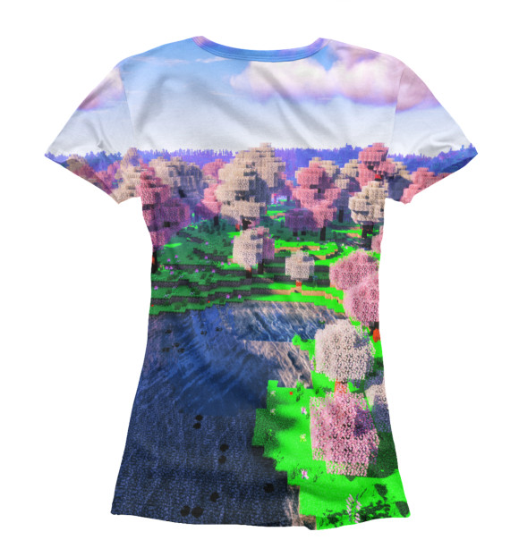 Женская футболка с изображением Minecraft цвета Белый