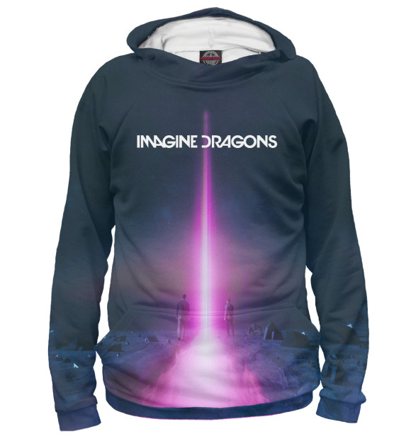 Женское худи с изображением Imagine Dragons цвета Белый