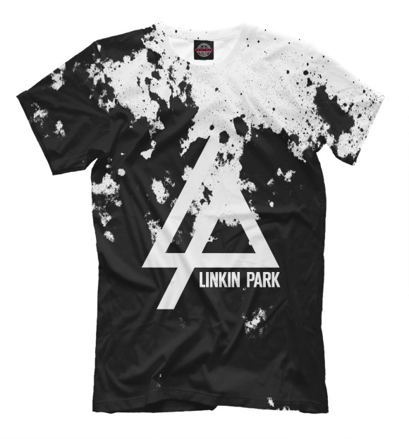 Мужская футболка с изображением Linkin Park краски цвета Черный
