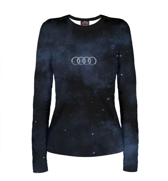 Женский лонгслив с изображением Звезда Audi цвета Белый