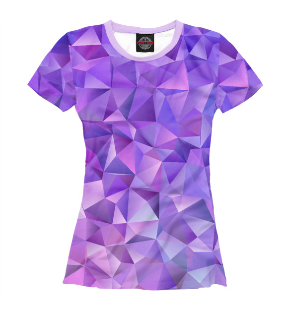 Футболка для девочек с изображением Nice purple цвета Белый