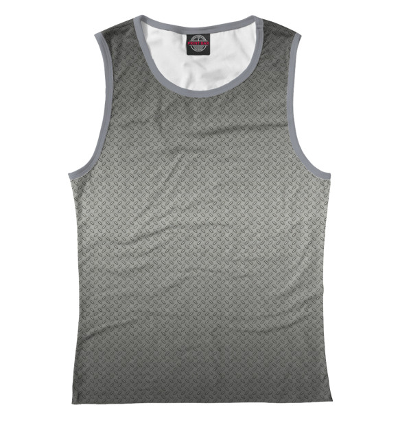 Майка для девочки с изображением Рифленая сталь цвета Белый