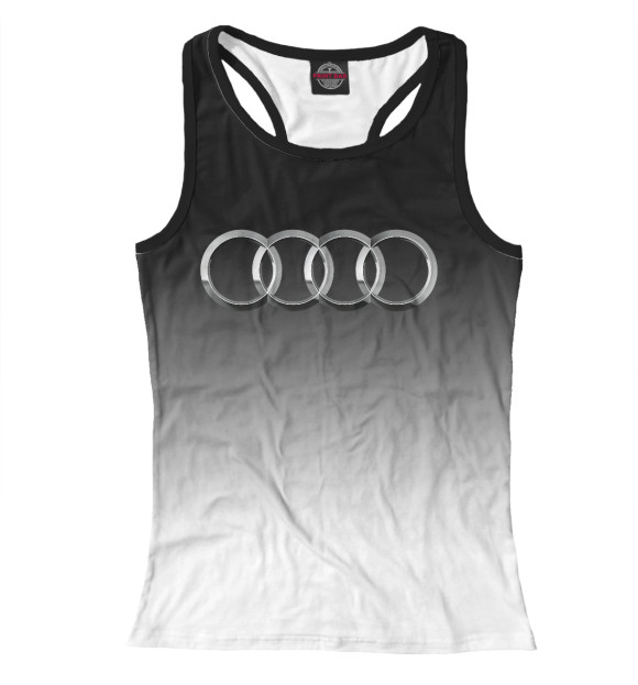 Женская майка-борцовка с изображением Audi цвета Белый