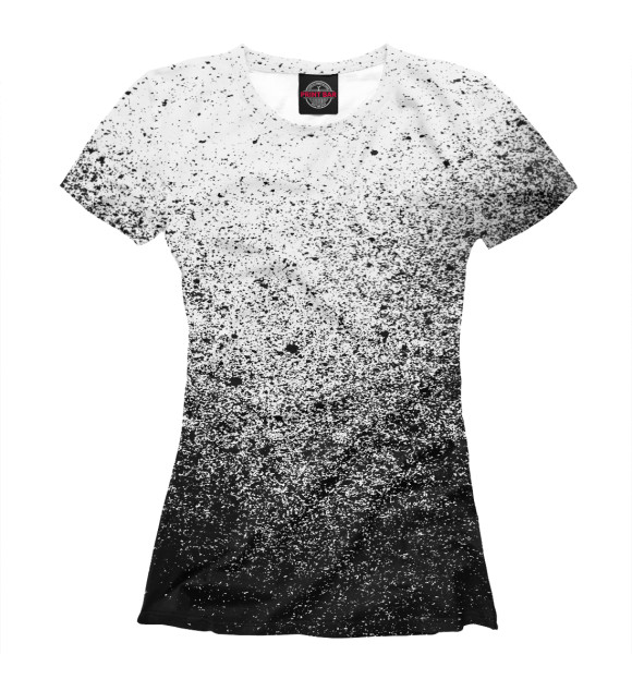 Женская футболка с изображением Брызги цвета Белый