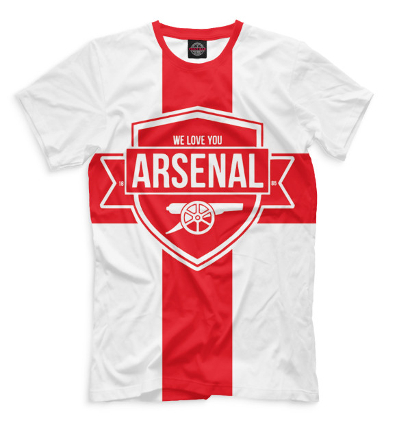 Мужская футболка с изображением Arsenal цвета Молочно-белый