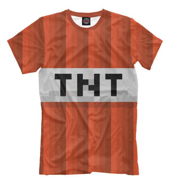 Мужская футболка с изображением Minecraft TNT цвета Светло-коричневый