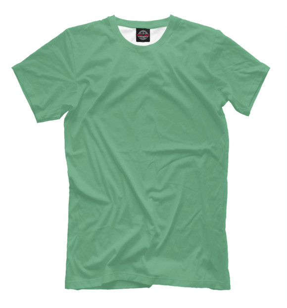 Мужская футболка с изображением Цвет Морской зеленый цвета Белый