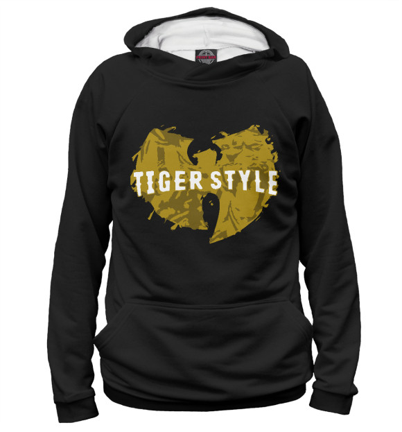 Мужское худи с изображением Wu-Tang - Tiger Style цвета Белый