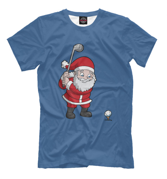 Футболка для мальчиков с изображением Santa Golf цвета Белый